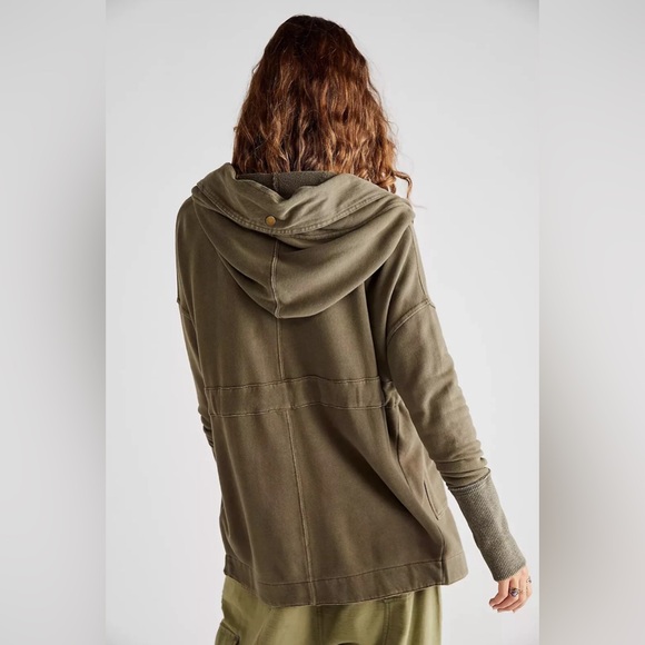 Free People | Army Green Brentwood Cardigan Sweater - Picture 3 of 5
